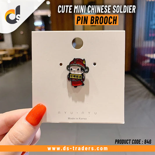 Cute Mini Chinese Soldier Pin Brooch