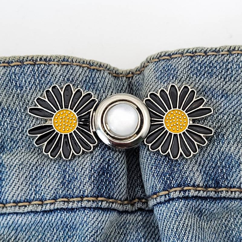Charming Sunflower Waist Buckle Tightening Button