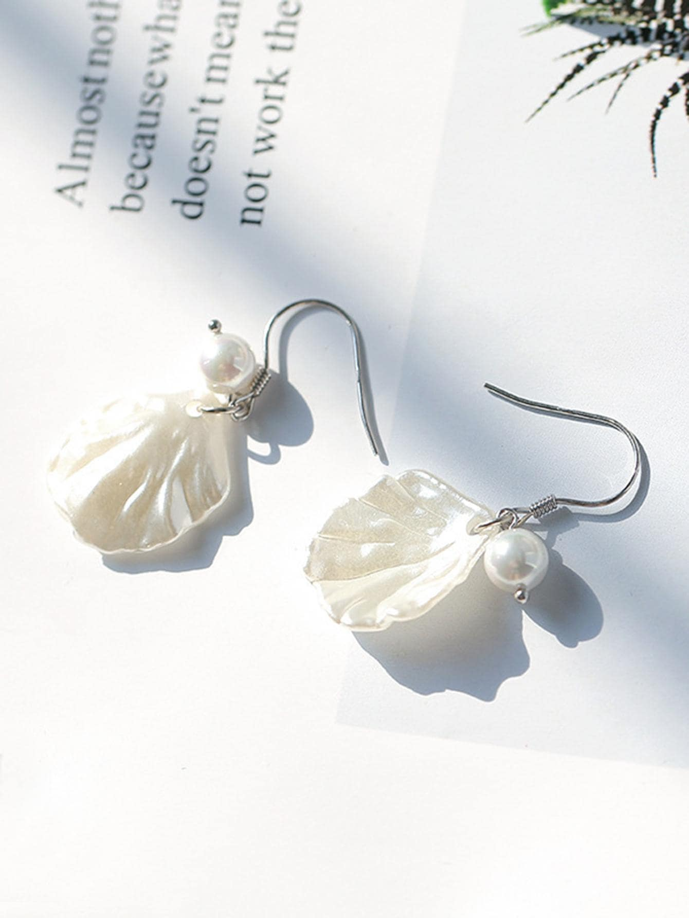 Elegant Pearl Petal Earrings