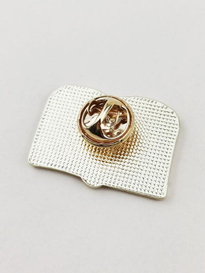 Stylish Open Book Pin Brooch