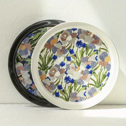 Flower Ceramic Coffee Mug with Saucer Plate