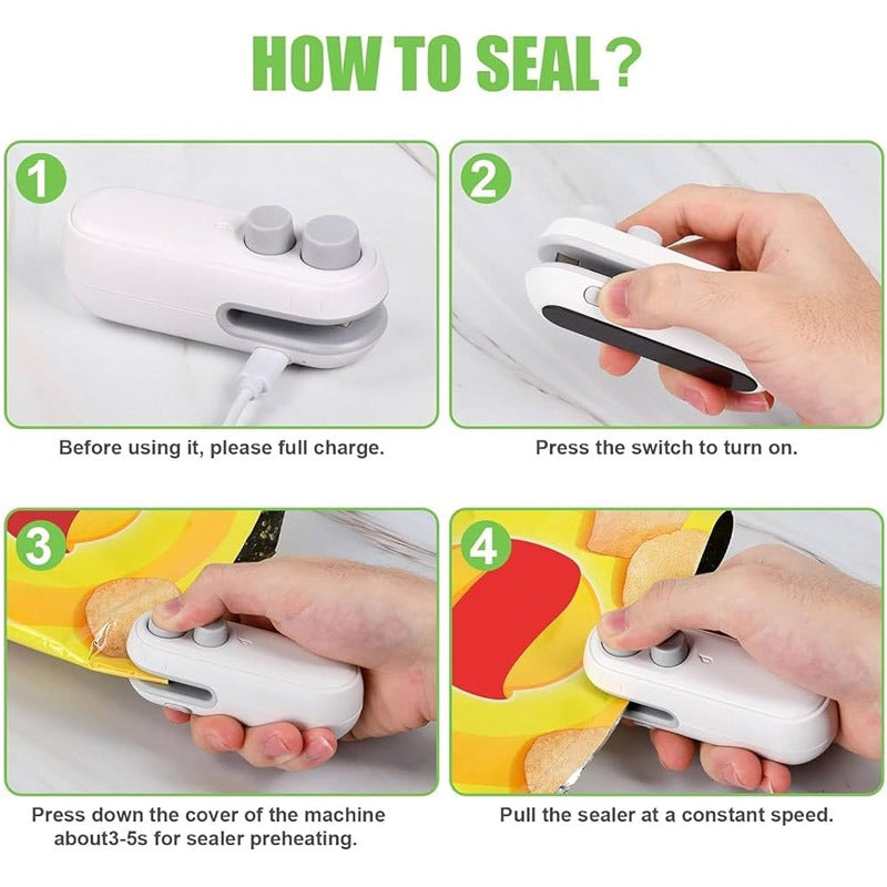 2 in 1 Rechargeable Bag Sealing Machine