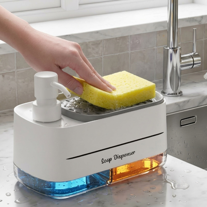 2-in-1 Kitchen Soap Dispenser Organizer