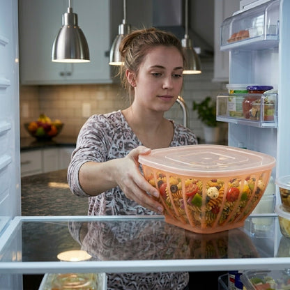 Stackable Square Plastic Bowl with Lid