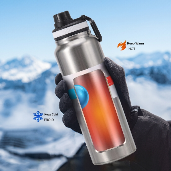 Portable Stainless Steel Sports Water Bottle 1000ML