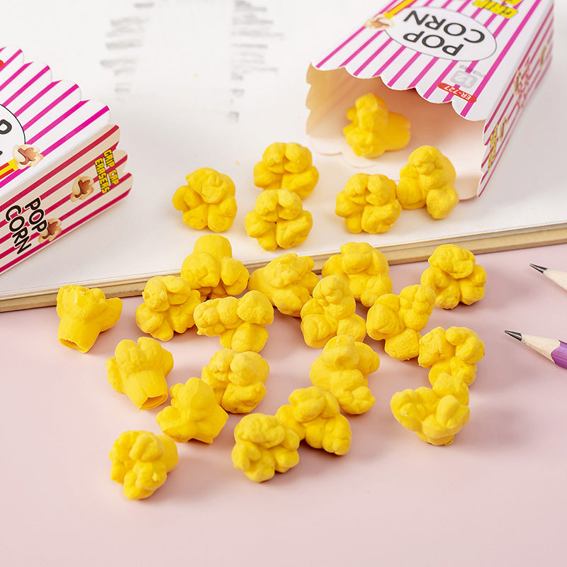 Creative Popcorn Style Eraser Pack