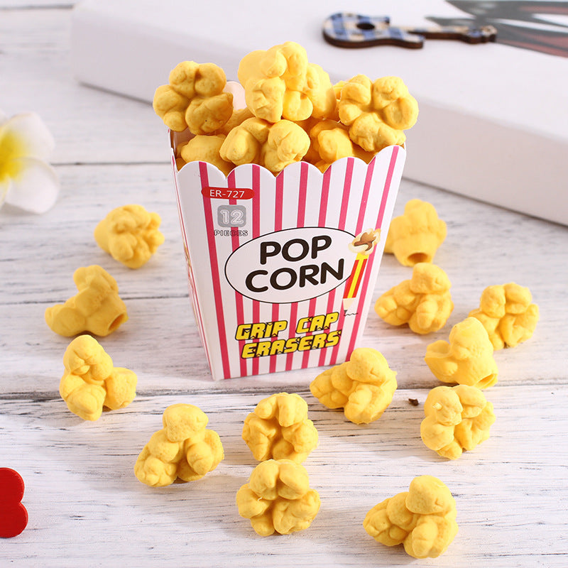 Creative Popcorn Style Eraser Pack