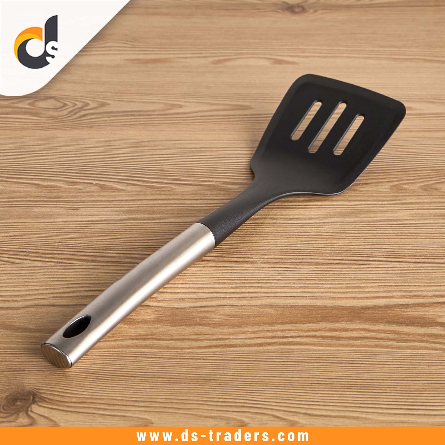 1Pc Plastic Non-stick Slotted Spatula