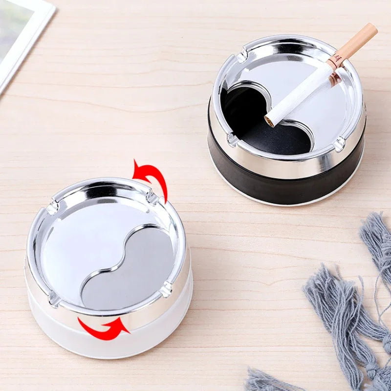 Unbreakable Ashtray with Stainless Steel Lid