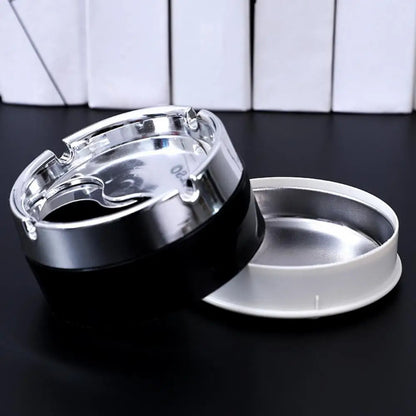 Unbreakable Ashtray with Stainless Steel Lid