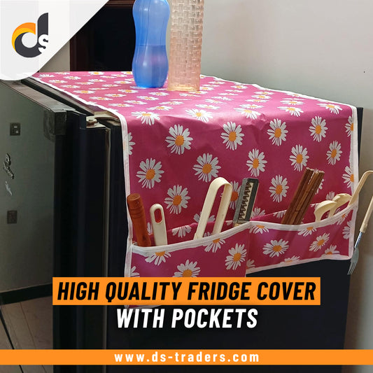 High Quality Fridge Cover with 6 Pockets Organizer