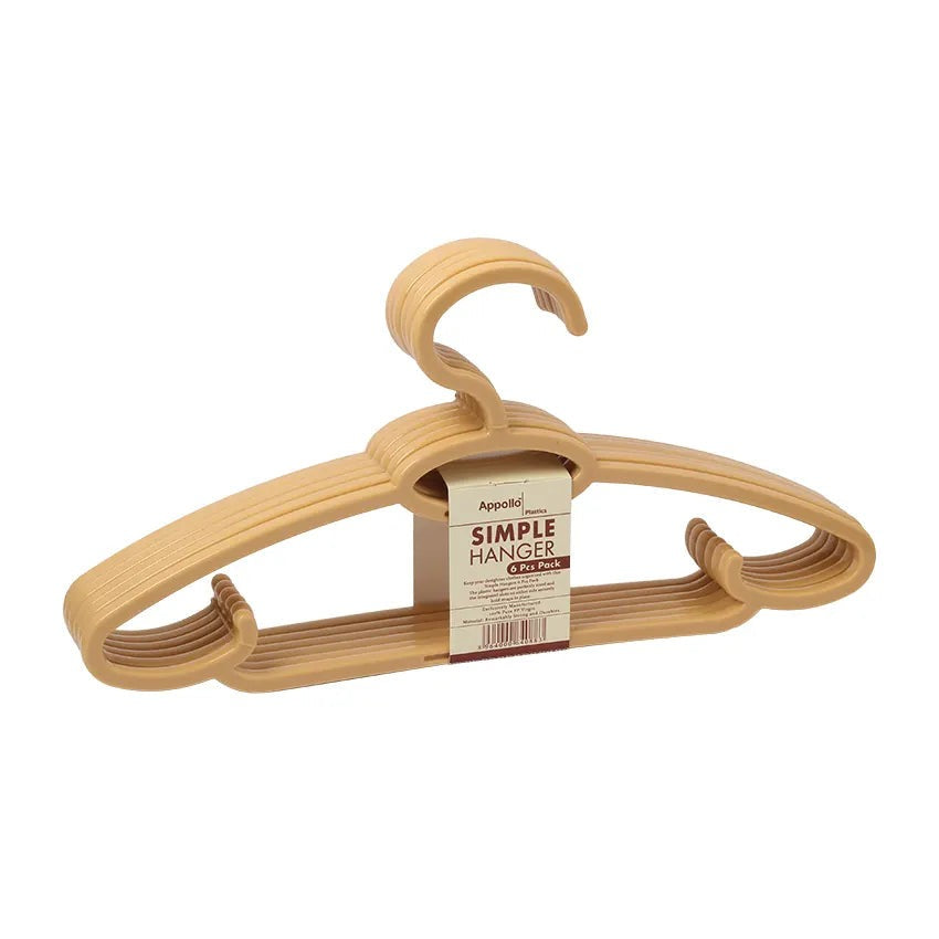PACK OF 6 - SIMPLE CLOTH HANGER