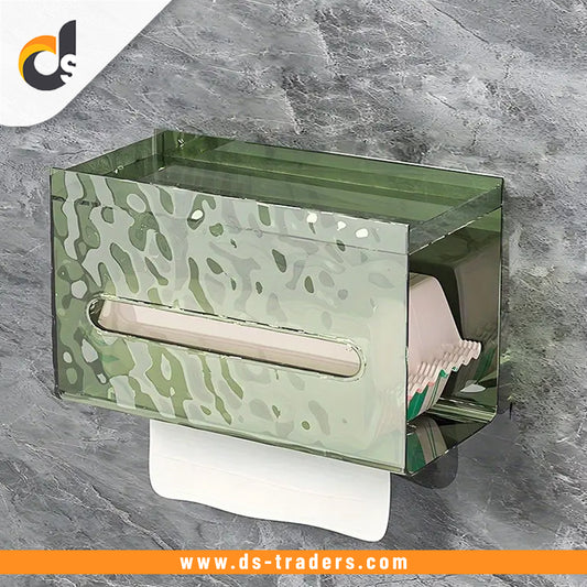 Glacier Pattern Tissue Box Holder and Organizer