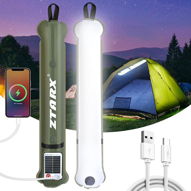Folding Inflatable Camping Light with Solar Charging