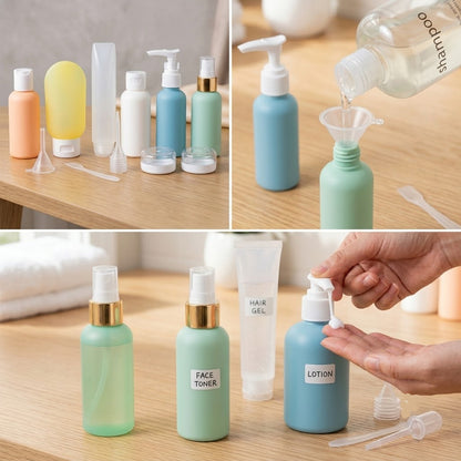 11PCs Portable Skincare Travel Kit