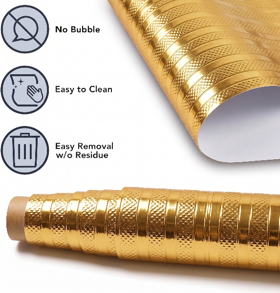 Self Adhesive Golden Ray Marble Sheet