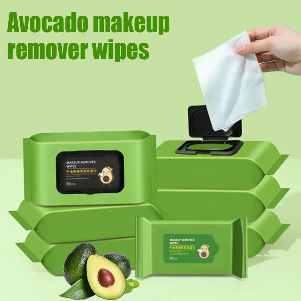 80PCs Avocado OIl Makeup Remover Wipes