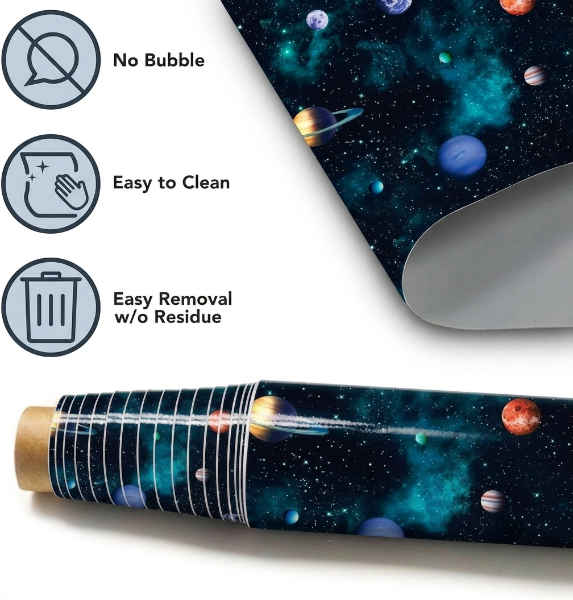 Self Adhesive Universe Galaxy Marble Sheet