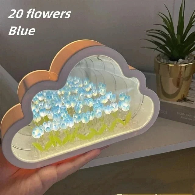 DIY Cloud Mirror Tulip Night Lamp