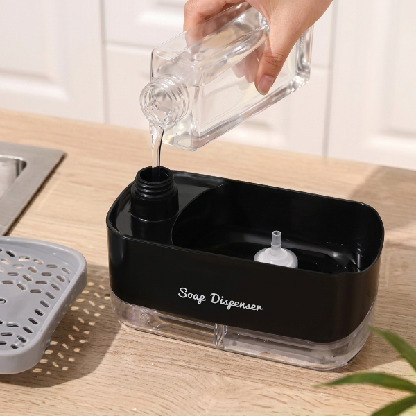 2-in-1 Kitchen Soap Dispenser Organizer