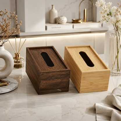 Luxury Natural Wooden Tissue Box Cover