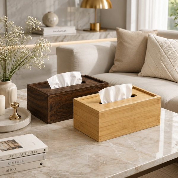 Luxury Natural Wooden Tissue Box Cover