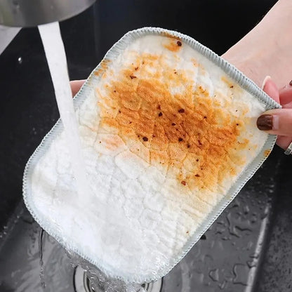 4Pcs Double-Side Dishwashing Sponge