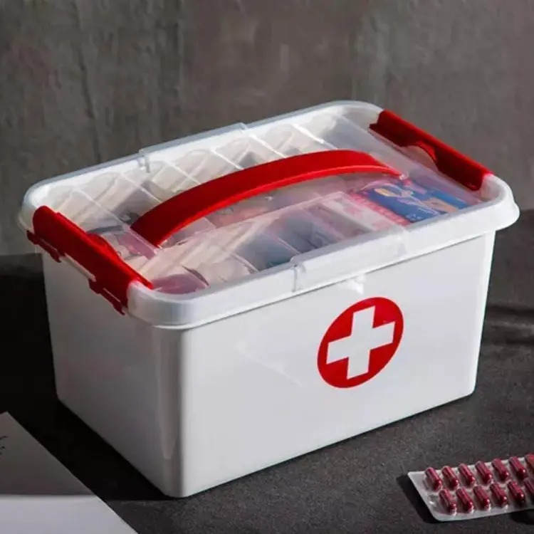 Portable Household Medicine First Aid Box