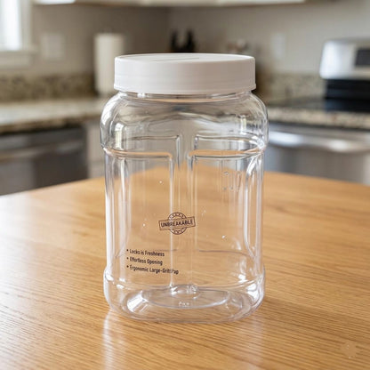 Plastic Square Sealed Jar