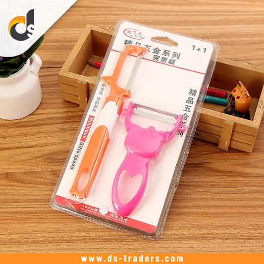 2PCs Handle & Knife Peeler Set