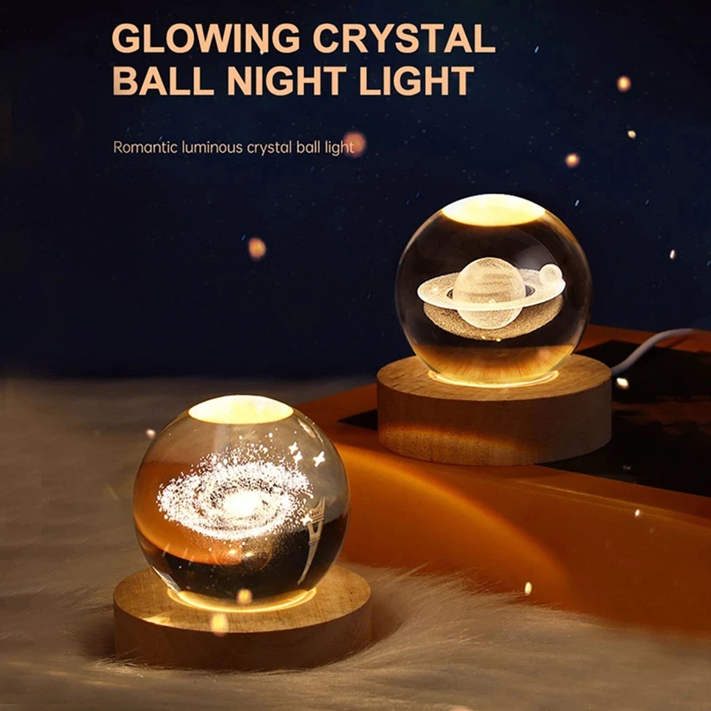 3D Crystal Ball Night Lamp