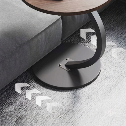 Portable Round Wooden Side Table