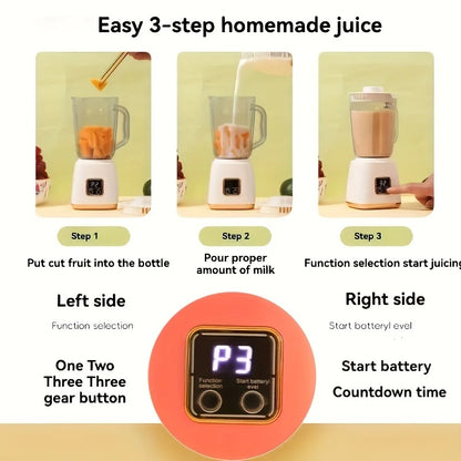 Rechargeable Portable Juicer with Digital Display