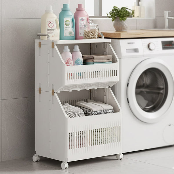 2-Tier Multipurpose Storage Rack with Wheels