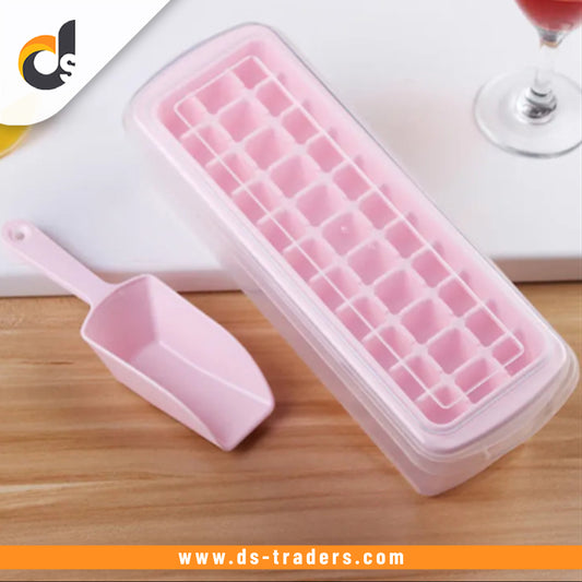 3-in-1 Ice Cube Maker Set – Tray, Storage Box & Scoop