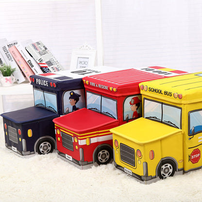 Foldable Kids Vehicle Bus Toy Storage Box