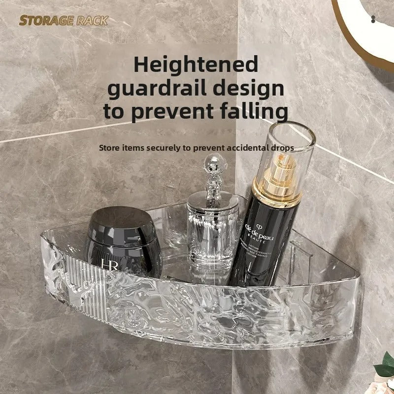Acrylic Self Adhesive Bathroom Corner Shelf