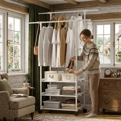 Portable Clothes Hanging Storage Rack