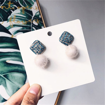 Fashion Square & Ball Shape Earrings