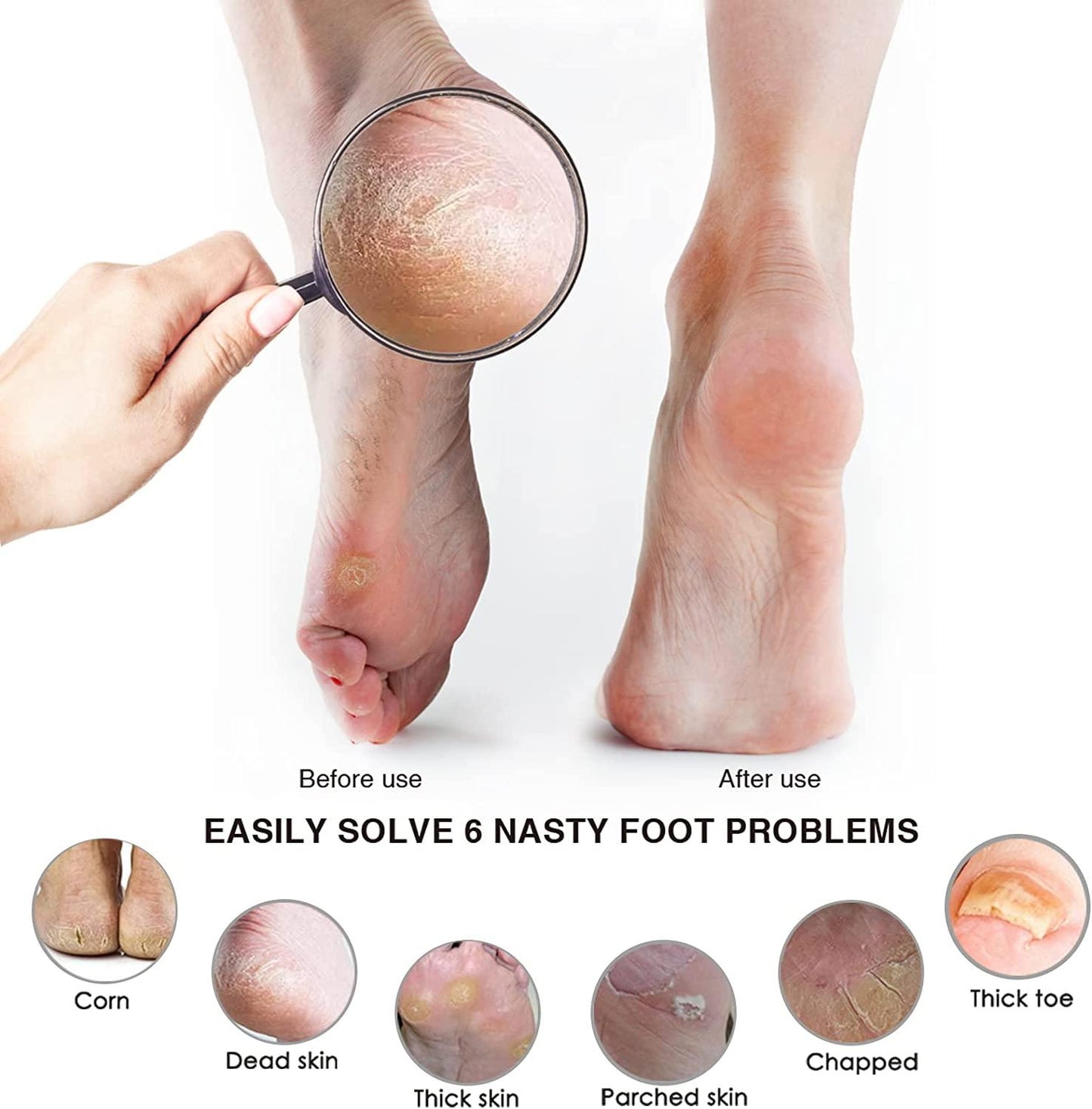 Dual Sided Emery Wooden Foot Filer Scraper Hard & Dead Skin Callus Remover, Pedicure Foot Scrubber