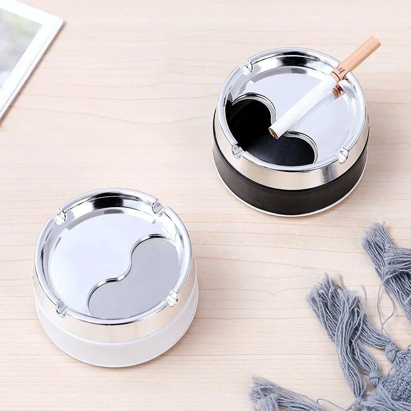 Unbreakable Ashtray with Stainless Steel Lid
