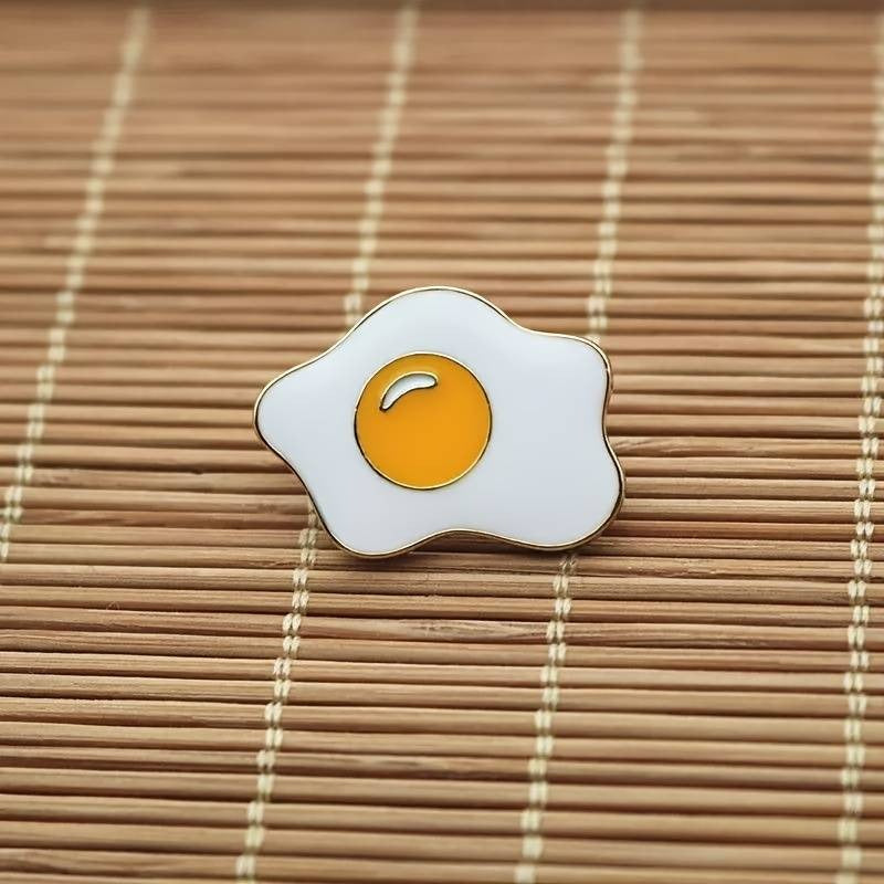 Cute Half Fried Egg Pin Brooch