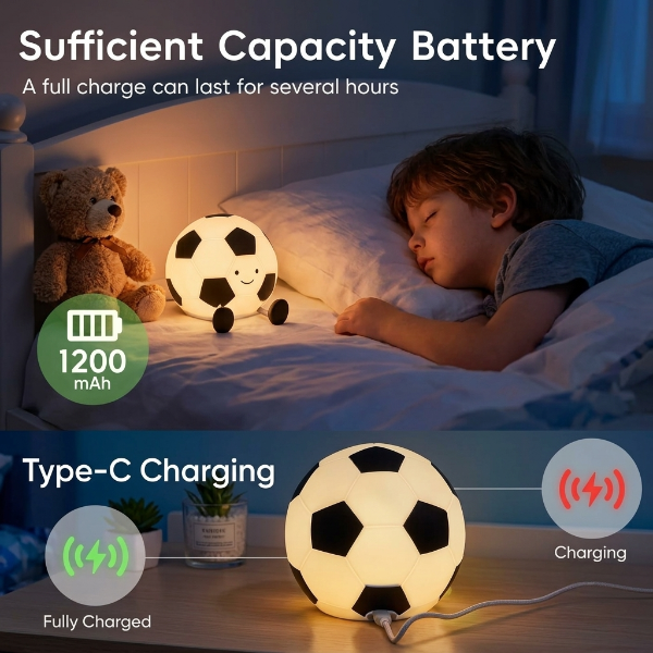 Rechargeable Football LED Night Light
