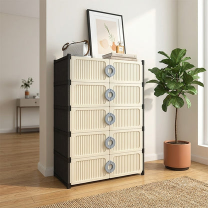 5 Layer Modular Shoe Organizer Cabinet