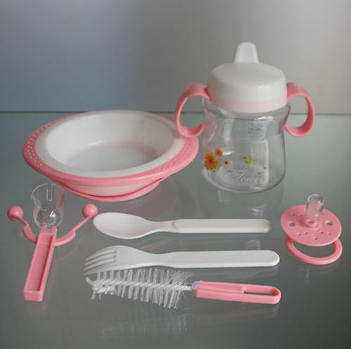 7 in 1 Baby Feeding Set Suction Bowl with Cup