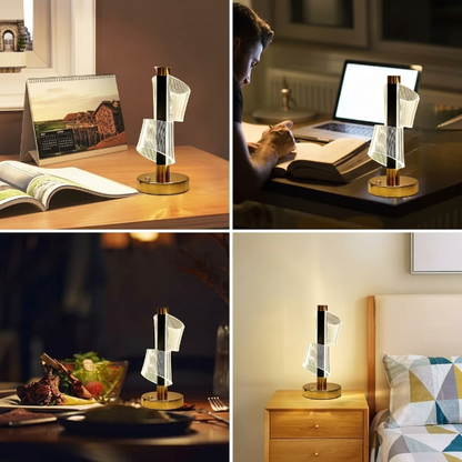 Rechargeable Touch Sensor Halo Weave Table Lamp