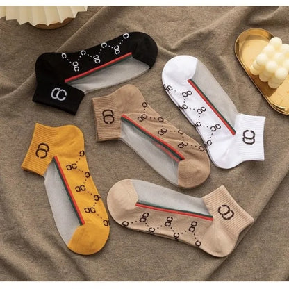 5Pairs/Set Fashion Women's Net Socks