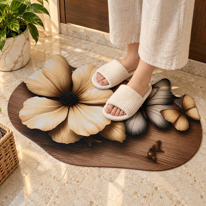 Luxury Floral Butterfly Door Mat (Random Design)