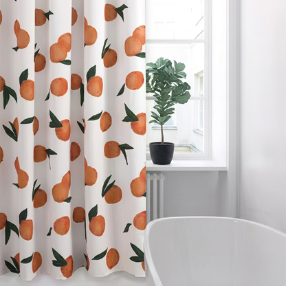 Elegant Citrus Bathroom Shower Curtain
