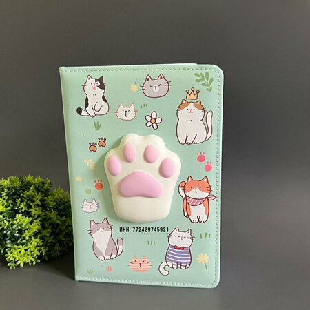 Cat & Paw Cushioned Squishy Notebook Diary